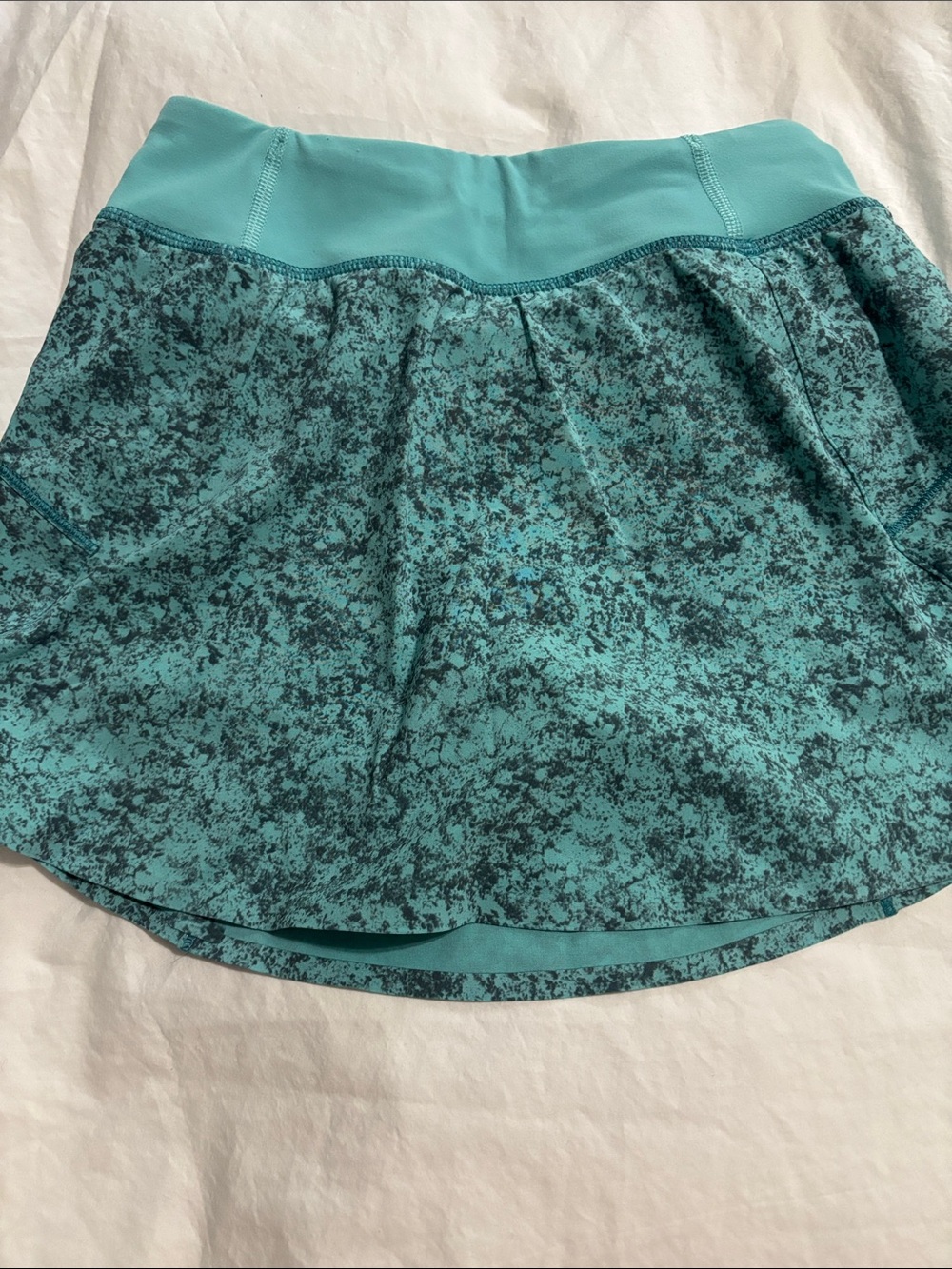Athleta Teal Marble Girls' Active Skort